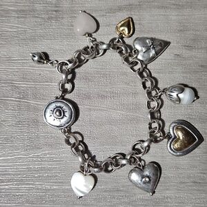 Silver Heart Charm Bracelet